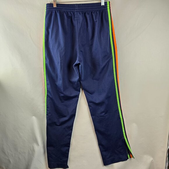 Adidas Originals Sweatpants Mens Small Blue Track Pants Neon Stripe Trefoil Logo - Picture 5 of 12